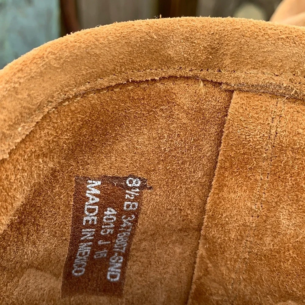 FRYE NEW ❤️ Llana Fringe Suede Leather Western Ankle Bootie Boots Size 8.5 - Picture 7 of 11